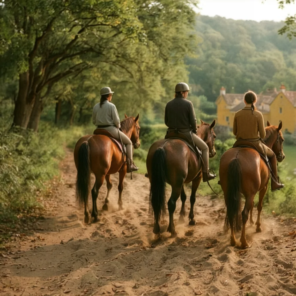 Balade à cheval en Gironde, autour de Port-Sainte-Foy-et-Ponchapt