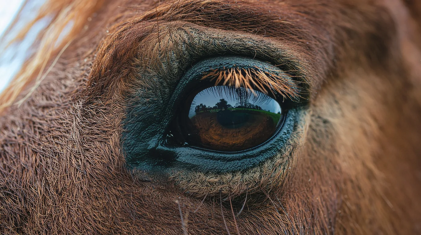 Un regard de cheval au Élevage de l'Etang d'Argent, Port-Sainte-Foy-et-Ponchapt